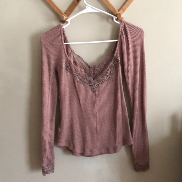 Free people mauve layering top - Picture 3 of 5